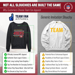 San Francisco 49ers NFL Womens Gameday French Terry Slouchy Top- Raglan Sleeves - Charcoal