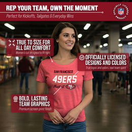 San Francisco 49ers NFL Gameday Women's Relaxed Fit T-shirt - Red