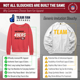 San Francisco 49ers NFL Womens Gameday French Terry Slouchy Top- Raglan Sleeves - Red