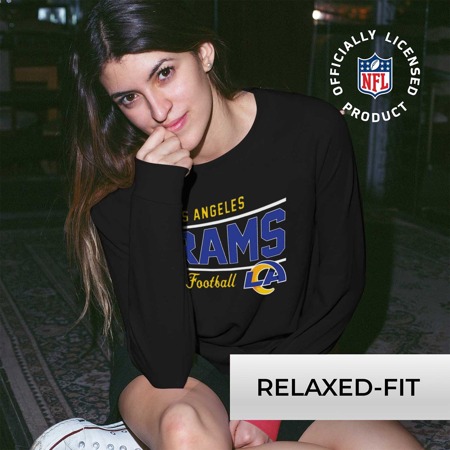 Los Angeles Rams  Sweatshirt for Women - Black