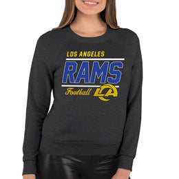 Los Angeles Rams Women's Gameday Crewneck Sweatshirt Long Sleeve - Charcoal