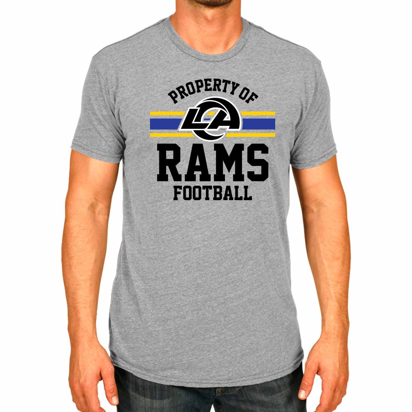 Los Angeles Rams NFL Property Of T-Shirt - Sport Gray