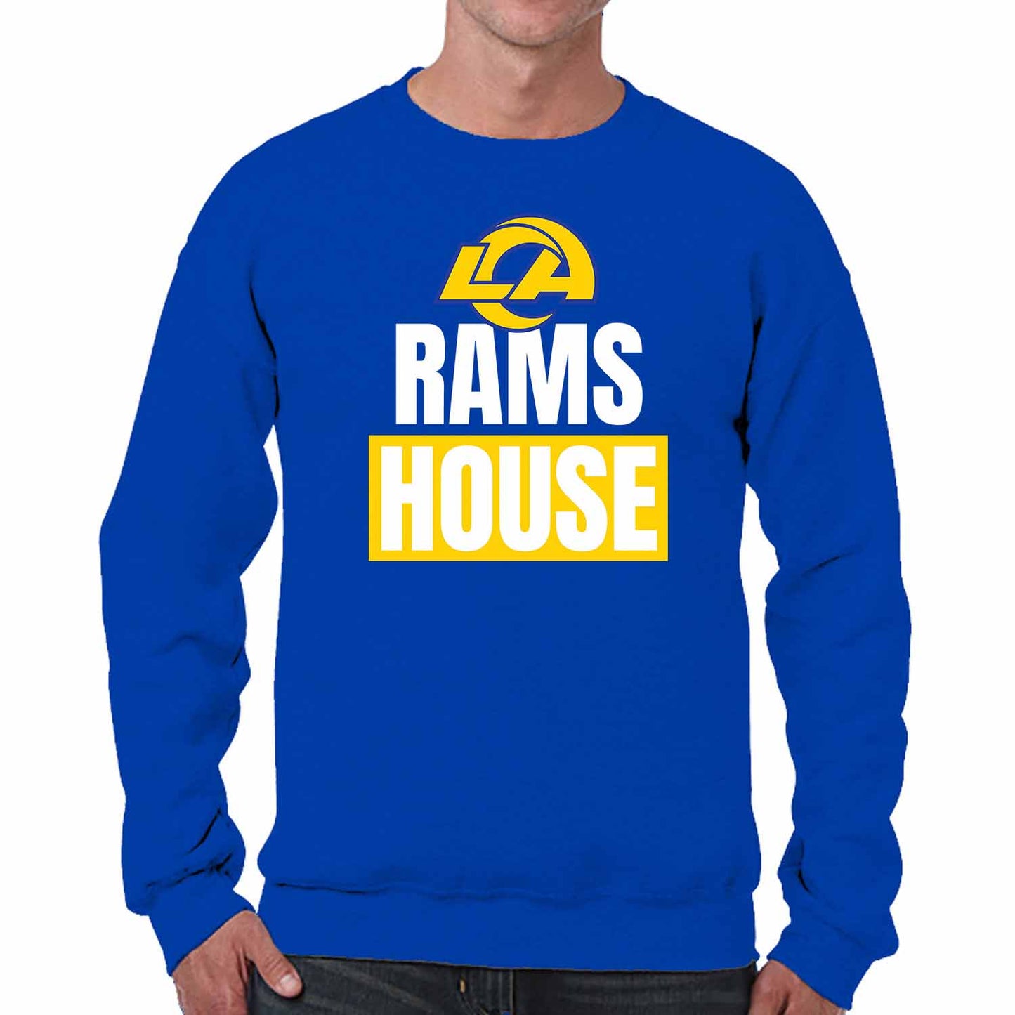Los Angeles Rams NFL Adult Slogan Crewneck Sweatshirt - Royal