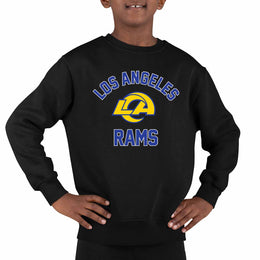 Los Angeles Rams NFL Youth Gameday Crewneck Sweatshirt - Black