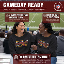 Washington Commanders NFL Womens Gameday French Terry Slouchy Top- Raglan Sleeves - Heather Charcoal