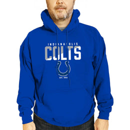Indianapolis Colts Adult NFL Diagonal Fade Fleece Hooded Sweatshirt - Royal