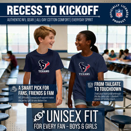 Houston Texans Youth NFL Ultimate Fan Logo Short Sleeve T-Shirt - Navy