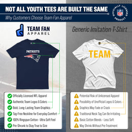 New England Patriots Youth NFL Large Logo Short Sleeve T-Shirt - Navy