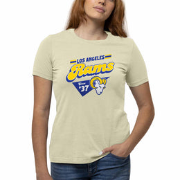 Los Angeles Rams  NFL Womens Vintage Charm T-Shirt Short Sleeve - Birch