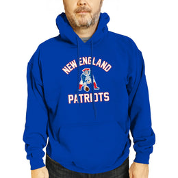 New England Patriots NFL Adult Unisex Retro Gameday Ultra Soft Fleece Hooded Sweatshirt - Royal