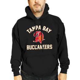 Tampa Bay Buccaneers NFL Adult Unisex Retro Gameday Ultra Soft Fleece Hooded Sweatshirt - Black
