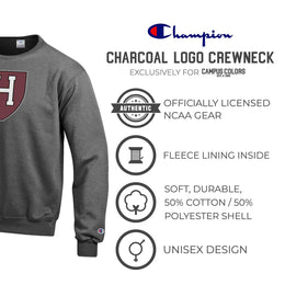 Harvard Crimson Adult Mascot Fleece Crewneck - Charcoal