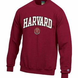 Harvard Crimson Adult Tackle Twill Crewneck - Maroon