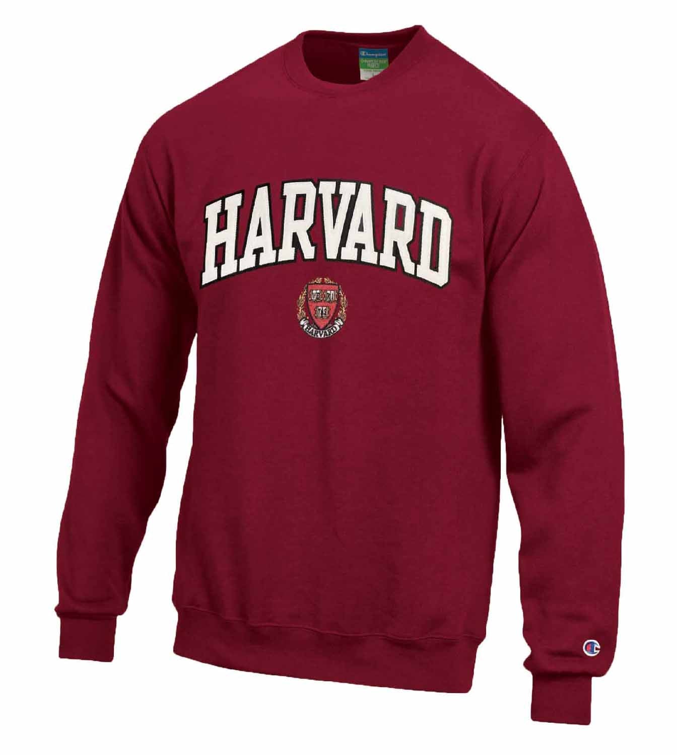 Harvard Crimson Adult Tackle Twill Crewneck - Maroon