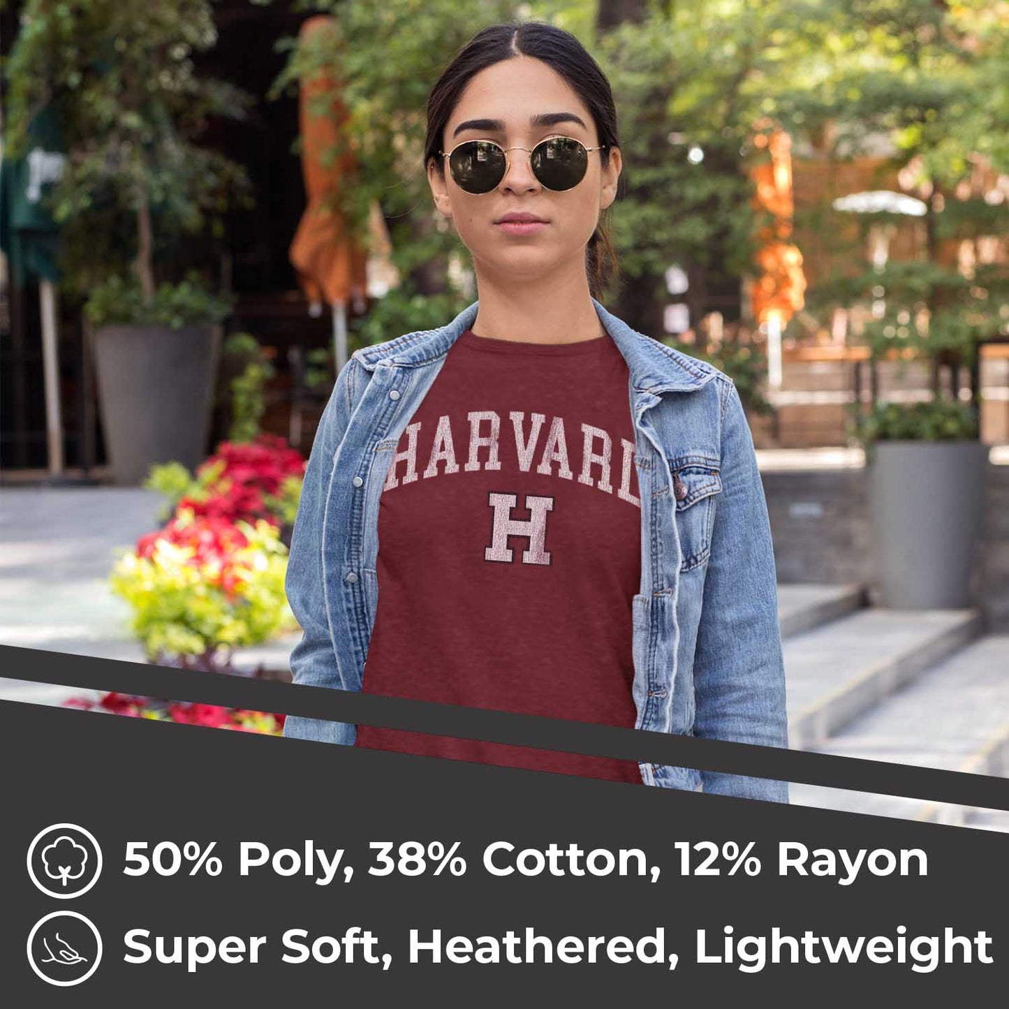 Harvard Crimson University Women's T-Shirt  - Maroon