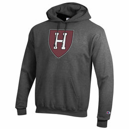 Harvard Crimson Adult Mascot Fleece Hooded Sweatshirt - Charcoal