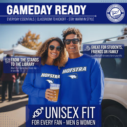 Hofstra Pride Adult Arch & Logo Soft Style Gameday Crewneck Sweatshirt - Royal