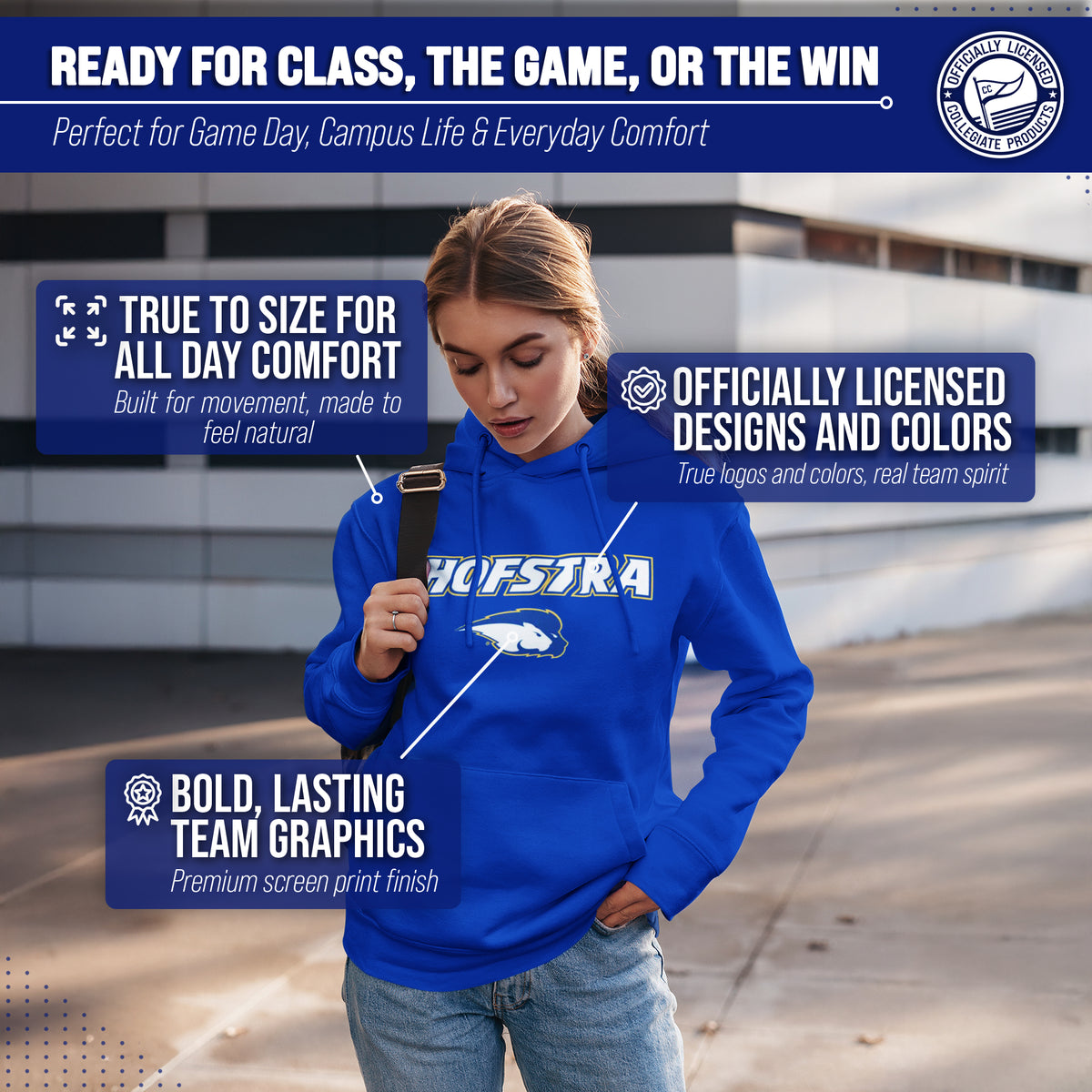HFST Arch & Logo Gameday Hoodie - Royal