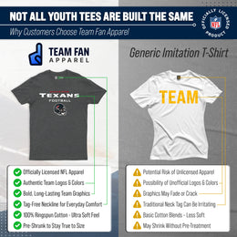 Houston Texans NFL Youth Football Helmet Tagless T-Shirt - Charcoal