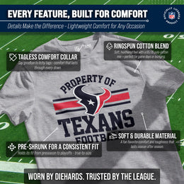 Houston Texans NFL Adult Property Of T-Shirt - Sport Gray
