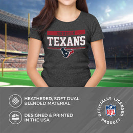 Houston Texans NFL Women's Team Block Plus Sized Relaxed Fit T-Shirt - Charcoal