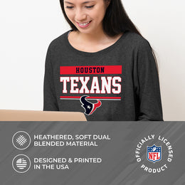 Houston Texans NFL Womens Team Block French Terry Slouchy Top - Charcoal