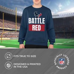 Houston Texans NFL Adult Slogan Crewneck Sweatshirt - Navy