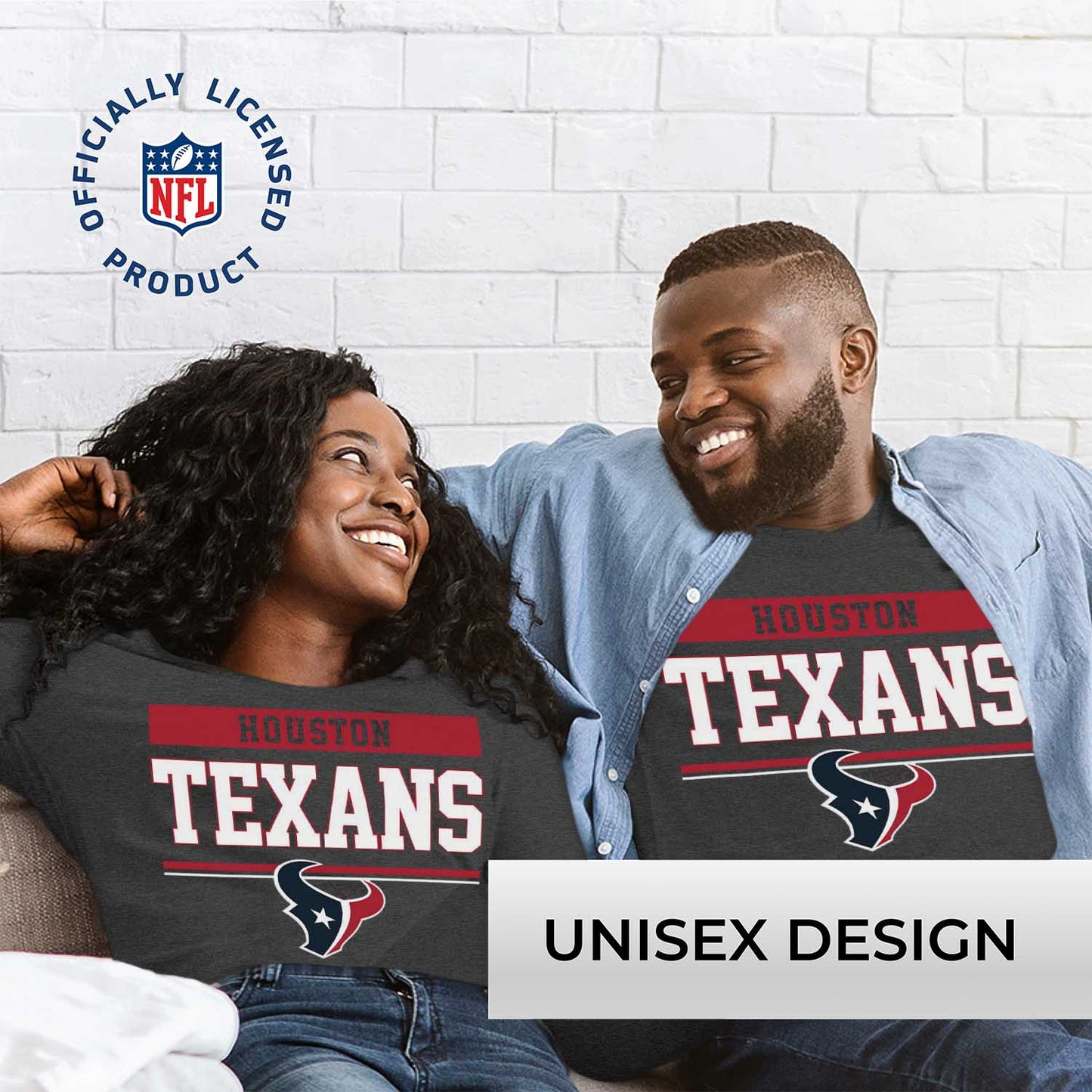 Houston Texans NFL Adult Charcoal Long Sleeve T Shirt - Charcoal