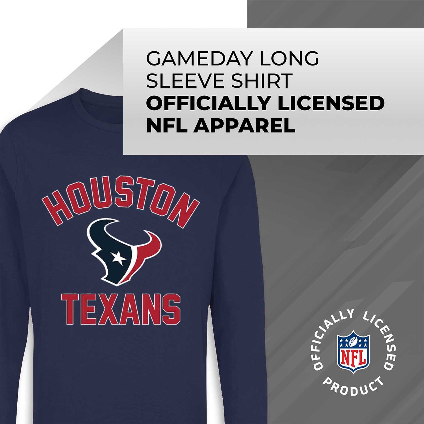 Houston Texans NFL Gameday Adult Long Sleeve Shirt - Navy