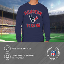 Houston Texans NFL Gameday Adult Long Sleeve Shirt - Navy