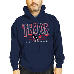 Houston Texans NFL Adult Unisex Overtime Blueprint Soft Fleece Hooded Sweatshirt - Navy