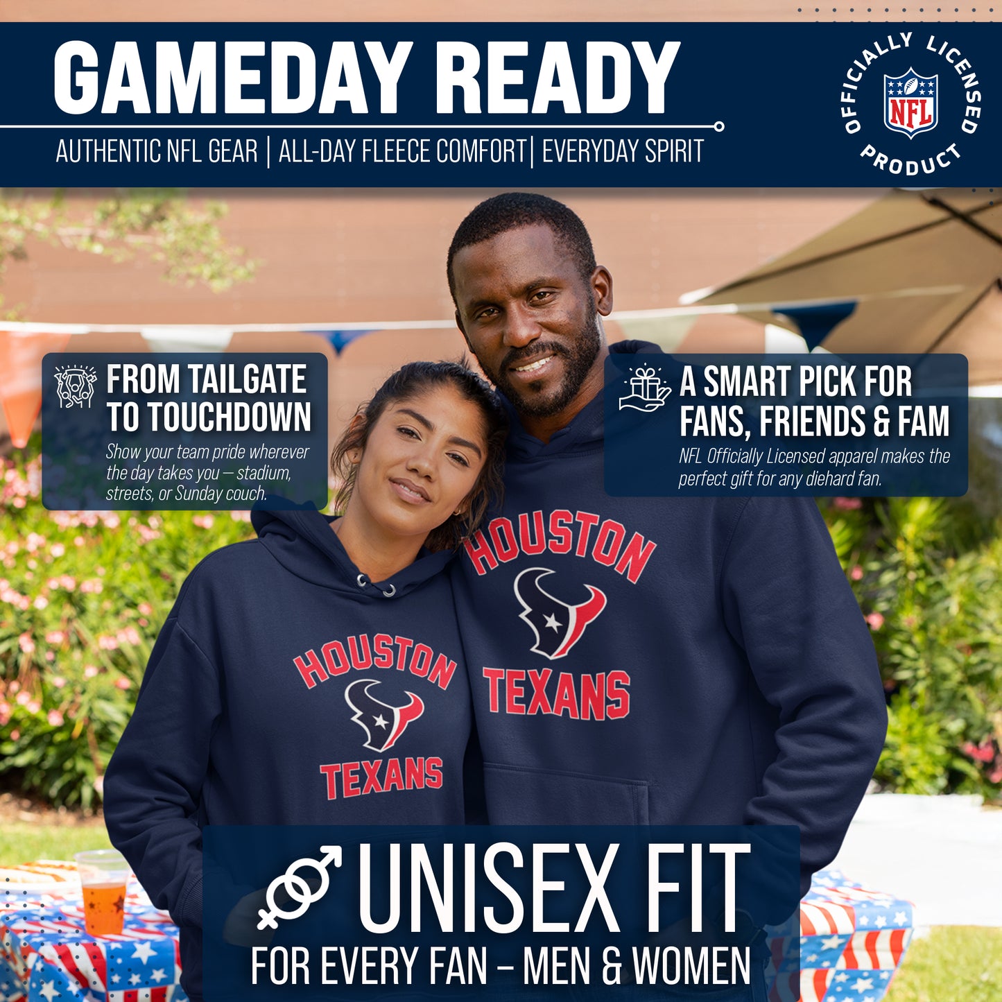 Houston Texans Team Fan Apparel NFL  Gameday Hoodie - Navy