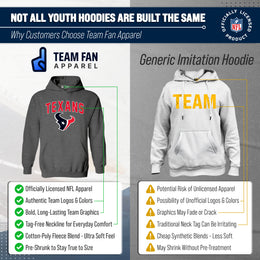 Houston Texans NFL Youth Home Team Hoodie- Kids Hooded Sweatshirt - Sport Gray