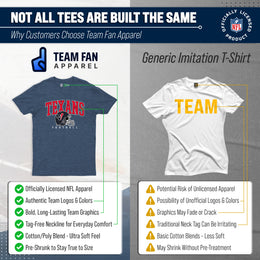 Houston Texans NFL Adult All Star Heather Tag-Less T-Shirt - Navy Heather