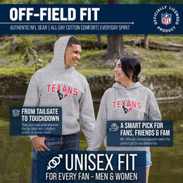 Houston Texans NFL Adult Unisex Starting Fresh Ultra Soft Fleece Hooded Sweatshirt - Athletic Heather