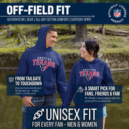 Houston Texans NFL Adult Unisex Starting Fresh Ultra Soft Fleece Hooded Sweatshirt - Navy
