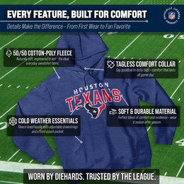 Houston Texans NFL Adult Unisex Starting Fresh Ultra Soft Fleece Hooded Sweatshirt - Navy