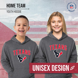 Houston Texans NFL Youth Home Team Hoodie- Kids Hooded Sweatshirt - Sport Gray