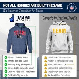 Houston Texans NFL Adult Unisex All Star Soft Fleece Hooded Sweatshirt - Navy Heather