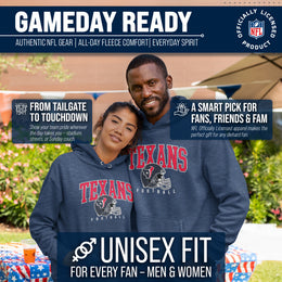 Houston Texans NFL Adult Unisex All Star Soft Fleece Hooded Sweatshirt - Navy Heather