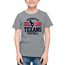 Houston Texans NFL Youth Property Of Short Sleeve Lightweight T Shirt - Sport Gray