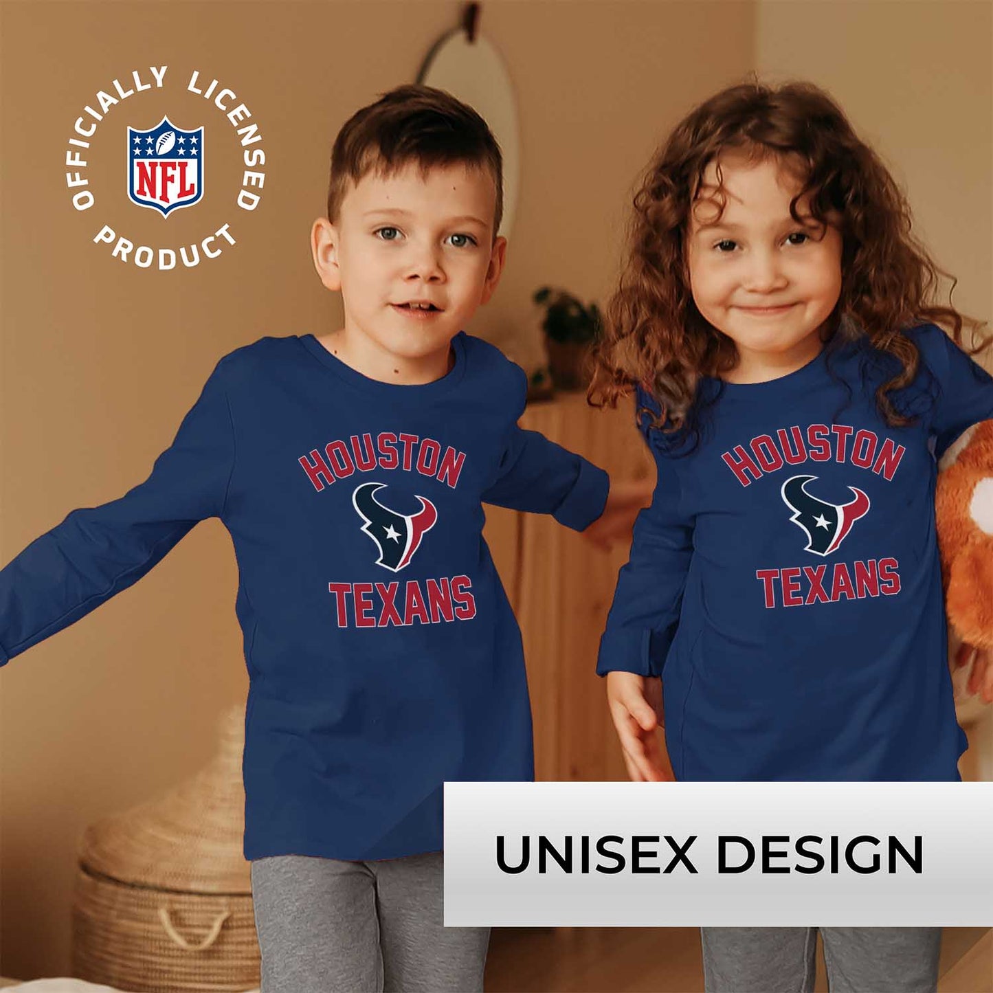 Houston Texans NFL Youth Gameday Crewneck Sweatshirt - Navy