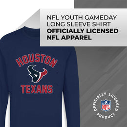 Houston Texans NFL Youth Gameday Crewneck Sweatshirt - Navy