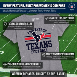 Houston Texans NFL Womens Short Sleeve Property of Tshirt - Gray