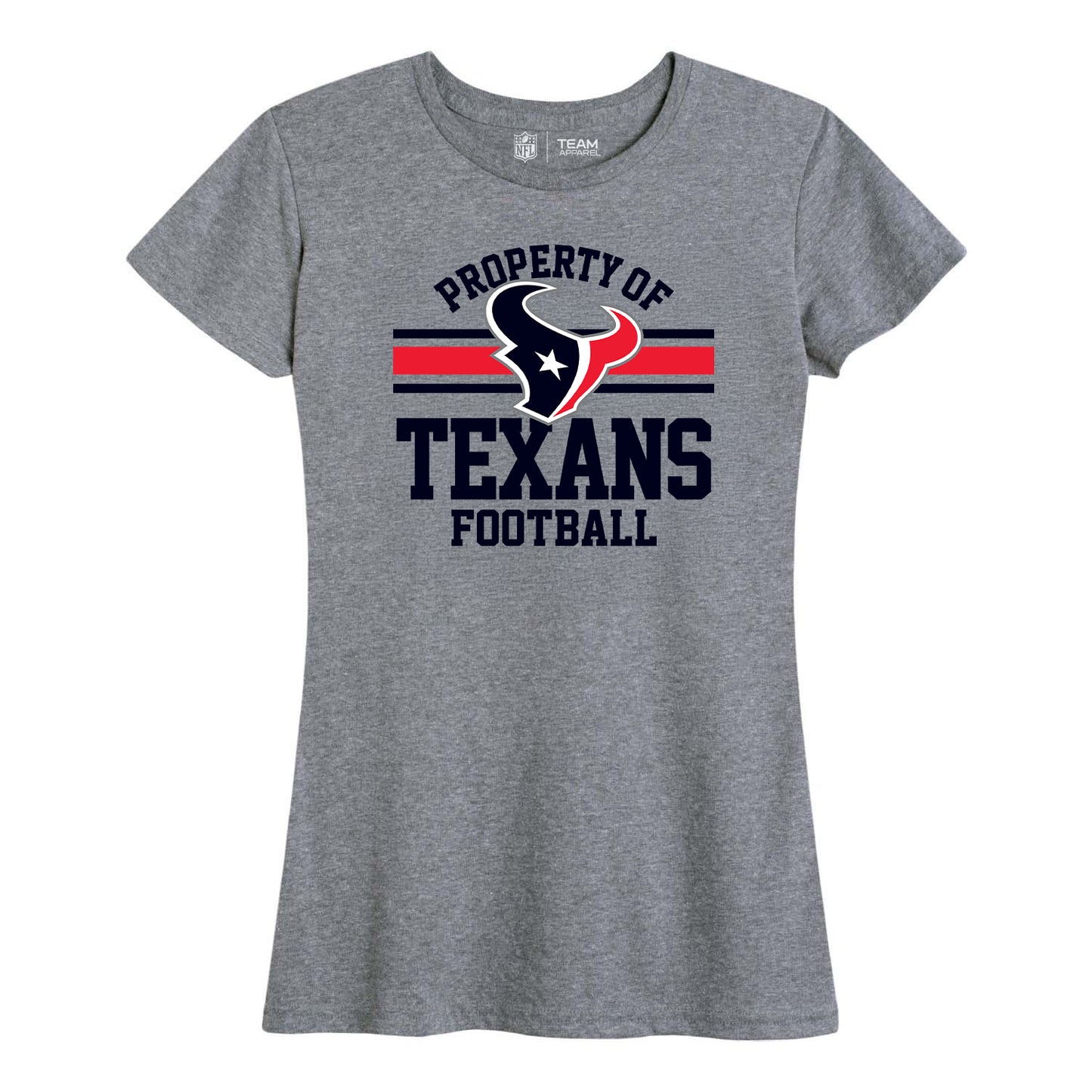 Houston Texans NFL Womens Short Sleeve Property of Tshirt - Gray