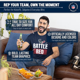 Houston Texans NFL Adult Team Slogan Unisex T-Shirt - Navy