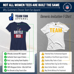 Houston Texans NFL Womens Team Slogan Short Sleeve Tshirt - Navy