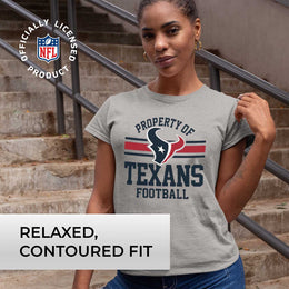 Houston Texans NFL Women's Property Of Lightweight Plus Size T-Shirt - Sport Gray
