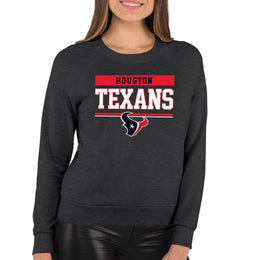 Houston Texans NFL Womens Team Block French Terry Slouchy Top - Charcoal