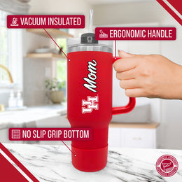 Houston Cougars Collegiate 40oz Stainless Steel Travel Tumbler with Handle for Mom - Red